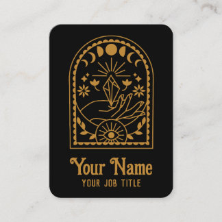 Mystical Hexy Crystal Moon Phases Visitenkarte