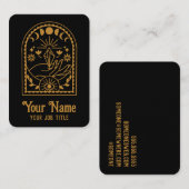 Mystical Hexy Crystal Moon Phases Visitenkarte (Vorne/Hinten)