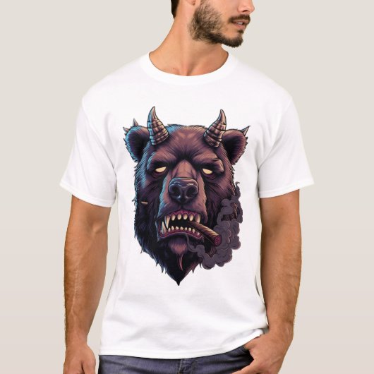 Mystical Horned Bear T-Shirt (Vorderseite)