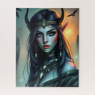 Mystical Horned Beauty Jigsaw Puzzle