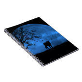 Mystical Horse Blue Moon Notizblock (Rechte Seite)