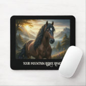 Mystical Horse Custom Name Mountain Ranch  Mousepad (Mit Mouse)