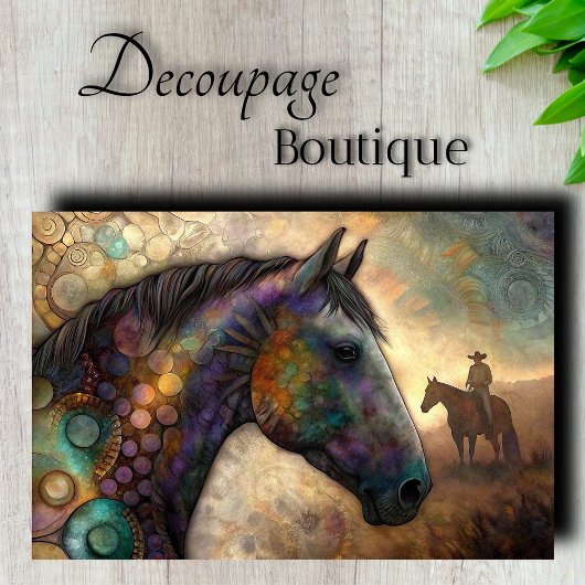 Mystical Horse Decoupage Seidenpapier
