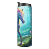 Mystical Horse Forest Colorful Mane Thermosbecher (Nach rechts gedreht)