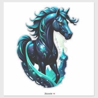 Mystical Horse With Starry Mane Aufkleber