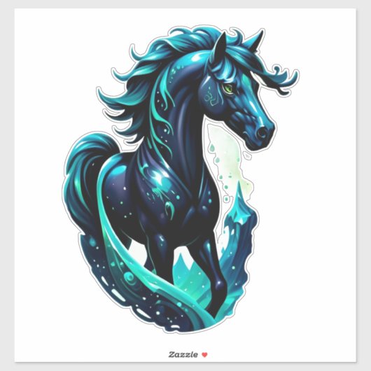 Mystical Horse With Starry Mane Aufkleber (Blatt)