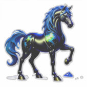 Mystical Horse With Starry Mane Aufkleber (Vorderseite)