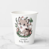 Mystical Hübsch Wolf Baby Dusche Pappbecher (Vorderseite)