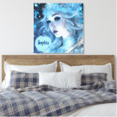 Mystical Ice Queen - Fantasy Winter Goddess Art Leinwanddruck (Insitu (Schlafzimmer))