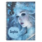 Mystical Ice Queen - Fantasy Winter Goddess Art Notizblock (Vorderseite)