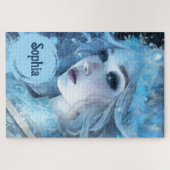 Mystical Ice Queen - Fantasy Winter Goddess Art Puzzle (Horizontal)