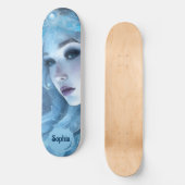 Mystical Ice Queen - Fantasy Winter Goddess Art Skateboard (Vorderseite)