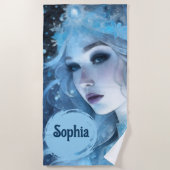 Mystical Ice Queen - Fantasy Winter Goddess Art Strandtuch (Vorderseite)
