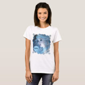 Mystical Ice Queen - Fantasy Winter Goddess Art T-Shirt (Vorne ganz)
