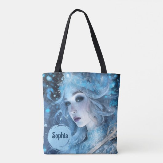 Mystical Ice Queen - Fantasy Winter Goddess Art Tasche (Rückseite)