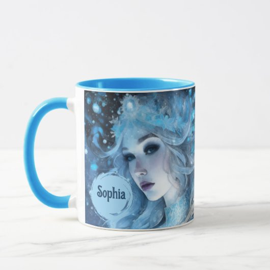 Mystical Ice Queen - Fantasy Winter Goddess Art Tasse (Links)
