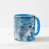 Mystical Ice Queen - Fantasy Winter Goddess Art Tasse (VorderseiteRechts)