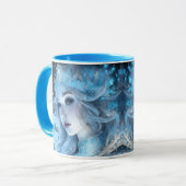 Mystical Ice Queen - Fantasy Winter Goddess Art Tasse (Vorderseite Links)