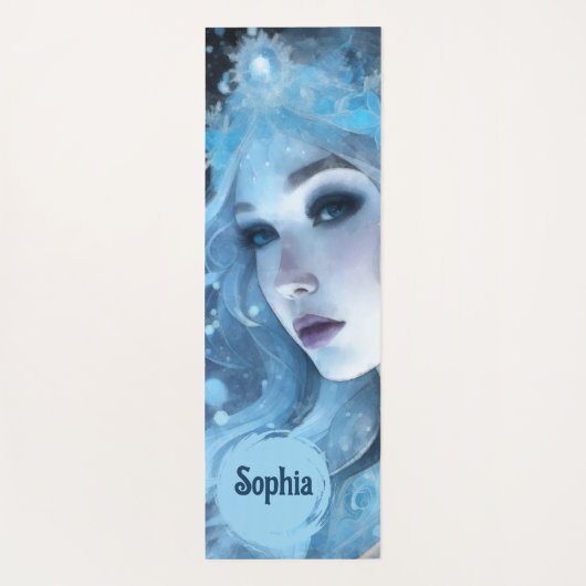 Mystical Ice Queen - Fantasy Winter Goddess Art Yogamatte (Rückseite)