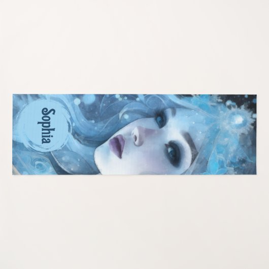 Mystical Ice Queen - Fantasy Winter Goddess Art Yogamatte (Vorderseite (Horizontal))
