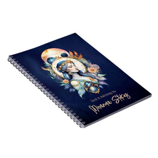 Mystical Inanna Celestis Star Goddess Night Sky Notizblock (Rechte Seite)