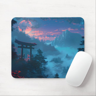 Mystical Japanese Torii Gate Mouse Pad Mousepad