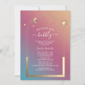 Mystical Jewel Gold Celestial Brautparty Einladung (Vorderseite)