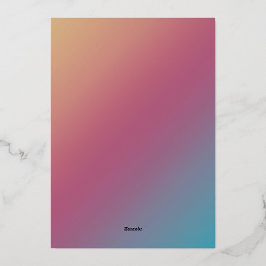 Mystical Jewel Gold Sun Moon Astronomy Space Foil Folieneinladung (Rückseite)