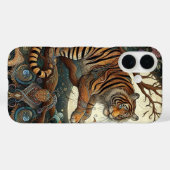 Mystical Jungle Cat Whimsical Filigree Case-Mate iPhone Hülle (Rückseite (Horizontal))