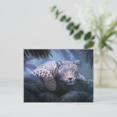 Mystical Jungle Leopard Postkarte (Stehend Vorderseite)