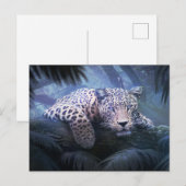 Mystical Jungle Leopard Postkarte (Vorne/Hinten)