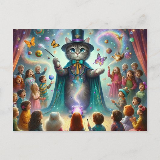 Mystical Kitty 1 Postkarte (Vorderseite)