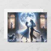Mystical Kitty Dancing Postkarte (Vorne/Hinten)