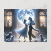 Mystical Kitty Dancing Postkarte (Vorderseite)