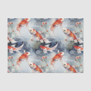 Mystical Koi Fish Pond Decoupage Seidenpapier