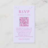 Mystical Lavender Pink Budget QR Code UAWG Foto Begleitkarte (Vorderseite)