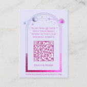 Mystical Lavender Wedding Website UAWG QR Code Begleitkarte (Rückseite)