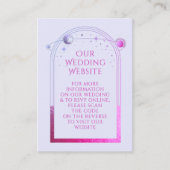 Mystical Lavender Wedding Website UAWG QR Code Begleitkarte (Vorderseite)
