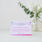 Mystical Lavender Wedding Website UAWG QR Code Begleitkarte (Stehend Vorderseite)