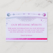 Mystical Lavender Wedding Website UAWG QR Code Begleitkarte (Vorderseite)