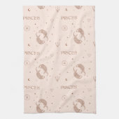 Mystical Libra Zodiac Pattern in Brown & Burgundy Geschirrtuch (Vertikal)