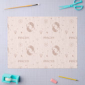 Mystical Libra Zodiac Pattern in Brown & Burgundy Seidenpapier (Basteln)