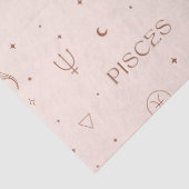 Mystical Libra Zodiac Pattern in Brown & Burgundy Seidenpapier (Detail)