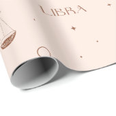 Mystical Libra Zodiac Pattern in Pink and Brown Geschenkpapier (Rolleneckpunkt)