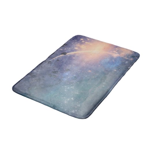 Mystical Lights Universe Celestie Dreamy Sparkle Badematte (Schrägansicht)