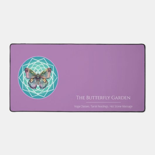 Mystical Lila Butterfly Mandala Tarot Reading Schreibtischunterlage (Vorderseite)
