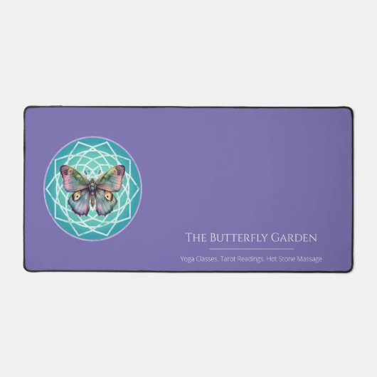 Mystical Lila Butterfly Mandala Tarot Reading Schreibtischunterlage (Vorderseite)
