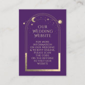 Mystical Lila Wedding Website UAWG QR Code Begleitkarte (Vorderseite)