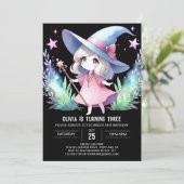 Mystical Little Wizard Geburtstag Einladung (Stehend Vorderseite)