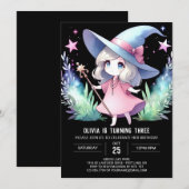 Mystical Little Wizard Geburtstag Einladung (Vorne/Hinten)